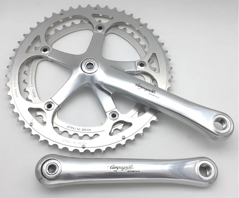 Campagnolo Athena FC-21AT 170mm 52/42T Chainset in Silver NOS-1